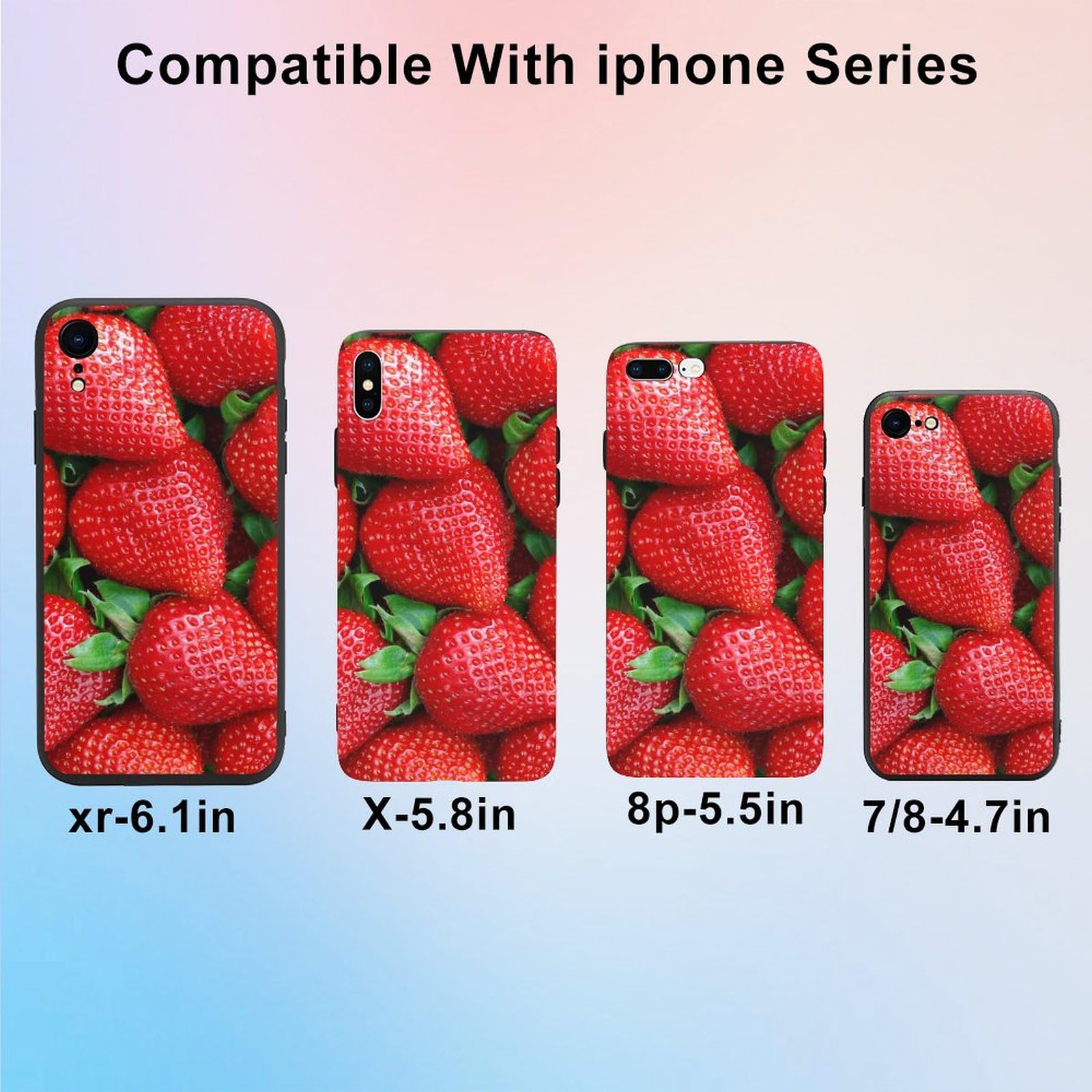 Amazon.co.jp: iPhone 15 ケース イチゴ柄 いちご 苺 iPhone 15 用